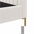 Pemberly Row Natural Upcycled Linen King Bed - 82.3