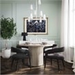 Pemberly Row Transitional Black Velvet Dining Chair - 22.1