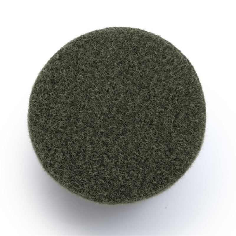 Pemberly Row Forest Green Loose Mohair Ottoman - 47.5