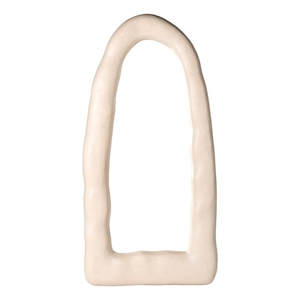 Pemberly Row Cream Textured Small Floor Mirror - 31.8&quotW x 3&quotD x 64&quotH