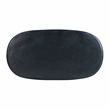 Pemberly Row Oval Faux Plaster & Stone Dining Table in Black