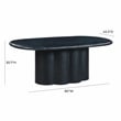 Pemberly Row Oval Faux Plaster & Stone Dining Table in Black