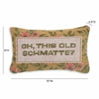 Pemberly Row Contemporary Upholstered Jacquard Cotton Pillow