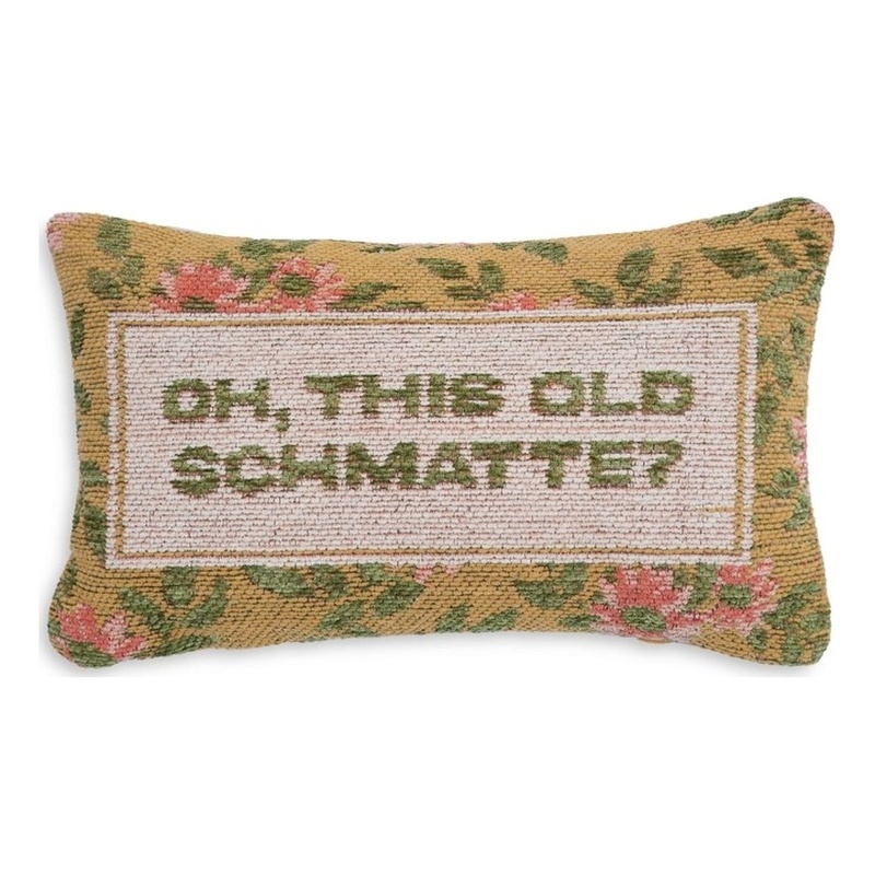 Pemberly Row Contemporary Upholstered Jacquard Cotton Pillow