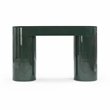Pemberly Row Contemporary Deep Green High Gloss Console Table