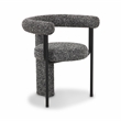 Pemberly Row Contemporary Black Performance Boucle Dining Chair