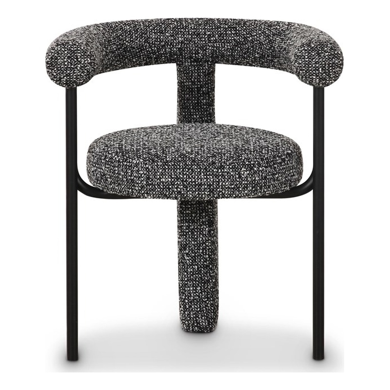 Pemberly Row Contemporary Black Performance Boucle Dining Chair