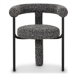Pemberly Row Contemporary Black Performance Boucle Dining Chair