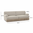 Pemberly Row Contemporary Cream Boucle Upholstered Modular Sofa