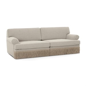 Pemberly Row Contemporary Cream Boucle Upholstered Modular Sofa