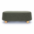 Pemberly Row Contemporary Forest Green Loose Mohair Large Ottoman