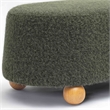 Pemberly Row Contemporary Forest Green Loose Mohair Large Ottoman