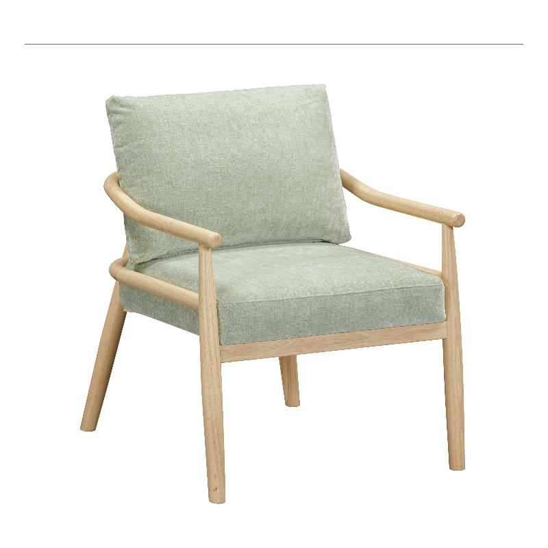 Pemberly Row Contemporary Mint Green Chenille Velvet Accent Chair