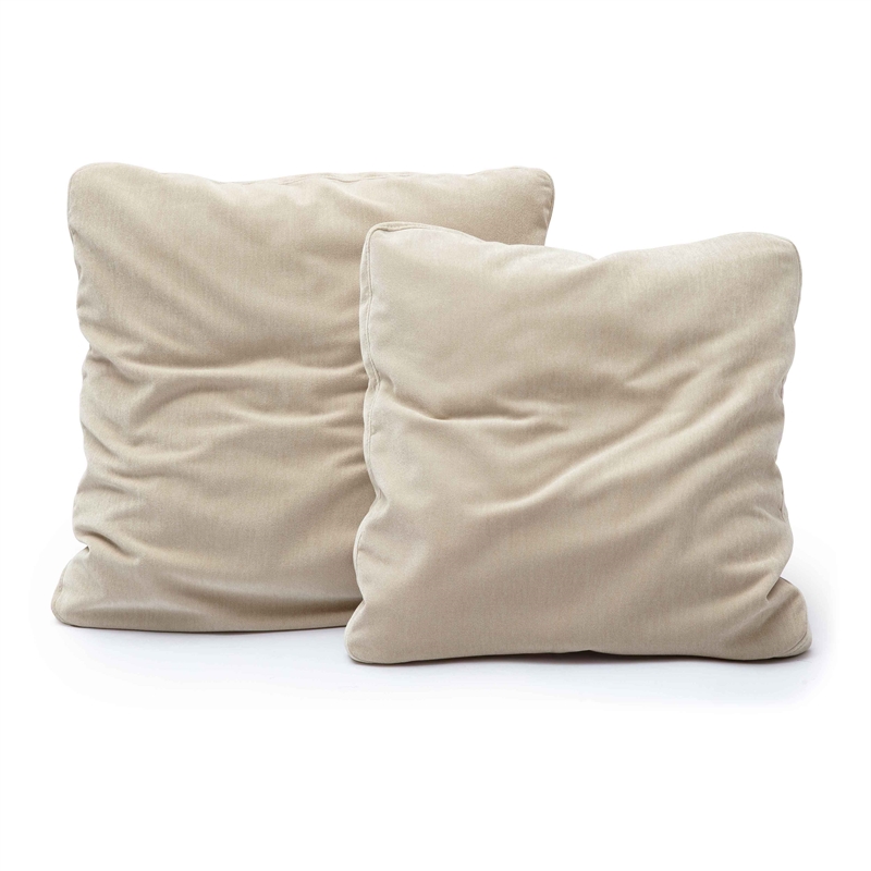 Pemberly Row Taupe Upcycle Chenille 24 x 24 inch Square Floppy Pillow