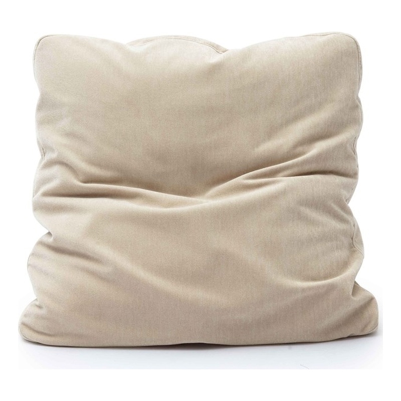 Pemberly Row Taupe Upcycle Chenille 24 x 24 inch Square Floppy Pillow