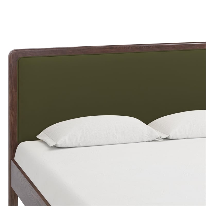 Pemberly Row Forest Green Velvet King Bed - 79.9