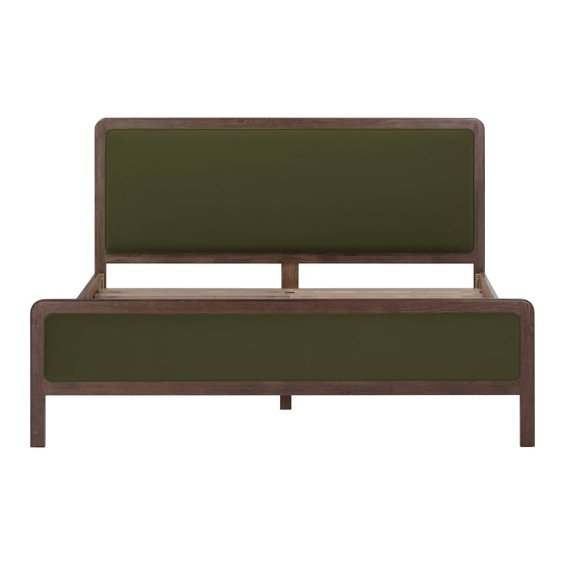 Pemberly Row Forest Green Velvet King Bed - 79.9