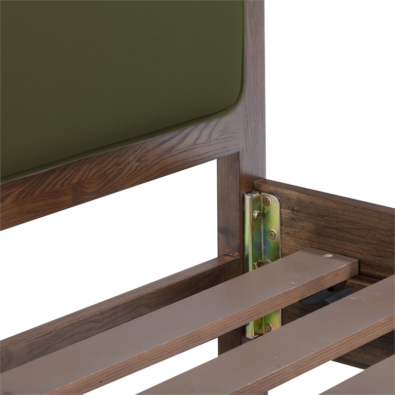 Pemberly Row Forest Green Velvet Queen Bed - 64.3