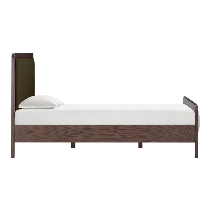 Pemberly Row Forest Green Velvet Queen Bed - 64.3