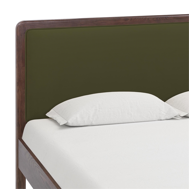 Pemberly Row Forest Green Velvet Queen Bed - 64.3
