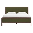 Pemberly Row Forest Green Velvet Queen Bed - 64.3