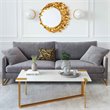 Pemberly Row Handmade Modern Modern Transitional Gold Iron Mirror