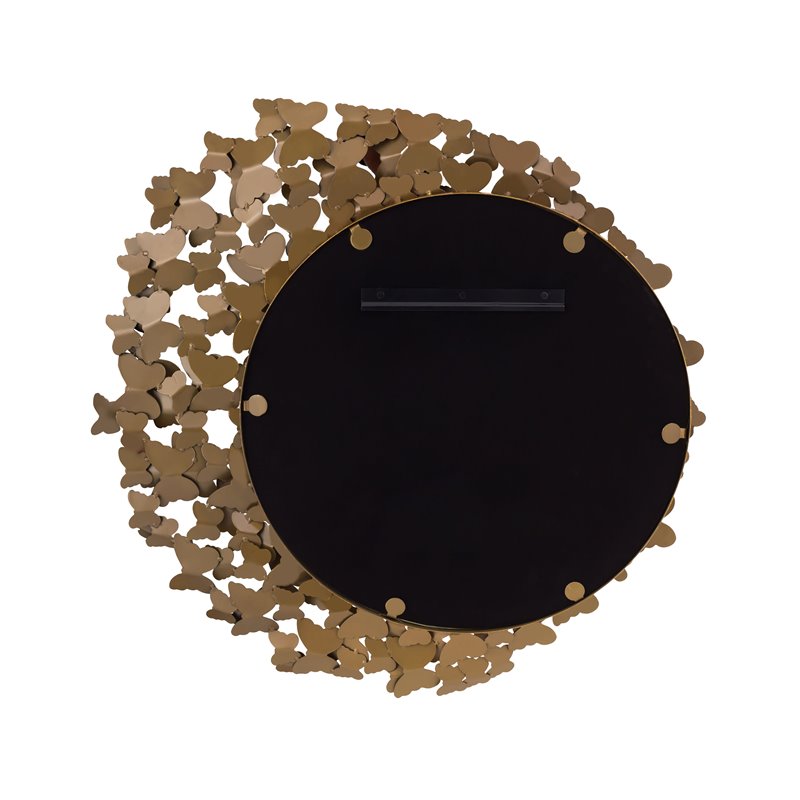 Pemberly Row Handmade Modern Modern Transitional Gold Iron Mirror