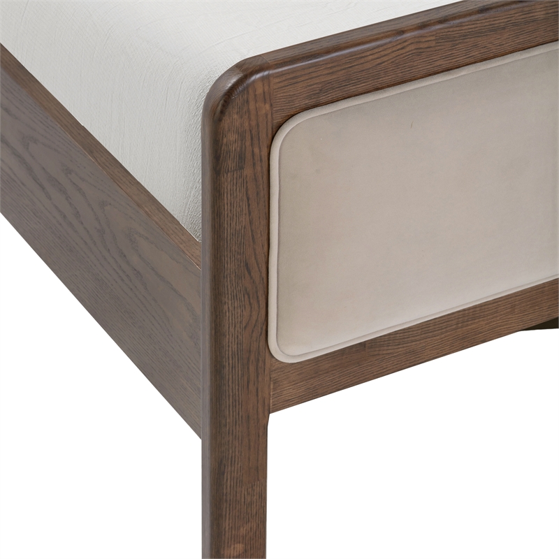 Pemberly Row Contemporary Taupe Velvet King Bed - 79.9