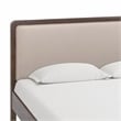 Pemberly Row Contemporary Taupe Velvet King Bed - 79.9
