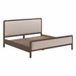 Pemberly Row Contemporary Taupe Velvet King Bed - 79.9