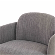 Pemberly Row Contemporary Upholstered Grey Textured Weave Swivel Chair