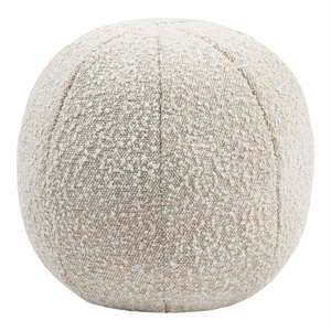 Pemberly Row 14x14&quot Transitional Boucle Polyester Fabric Pillow in Beige