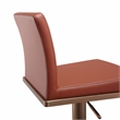 Pemberly Row Transitional Saddle Brown and Rose Gold Adjustable Stool