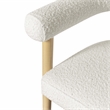 Pemberly Row Contemporary Upholstered Cream Boucle Counter Stool