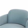 Pemberly Row Contemporary Upholstered Blue Shadow Velvet Swivel Chair