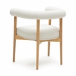 Pemberly Row Contemporary White Finish Vegan Leather Dining Chair
