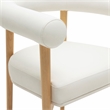 Pemberly Row Contemporary White Finish Vegan Leather Dining Chair