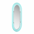 Pemberly Row Handmade Contemporary Neon Large Wall Mirror in Blue