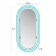Pemberly Row Handmade Contemporary Neon Large Wall Mirror in Blue