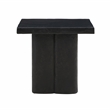 Pemberly Row Transitional Black Concrete Textured Side Table