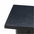 Pemberly Row Transitional Black Concrete Textured Side Table