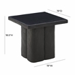Pemberly Row Transitional Black Concrete Textured Side Table
