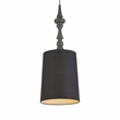 Pemberly Row Transitional Black Finish Pendant Lamp - 15.7