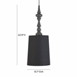Pemberly Row Transitional Black Finish Pendant Lamp - 15.7