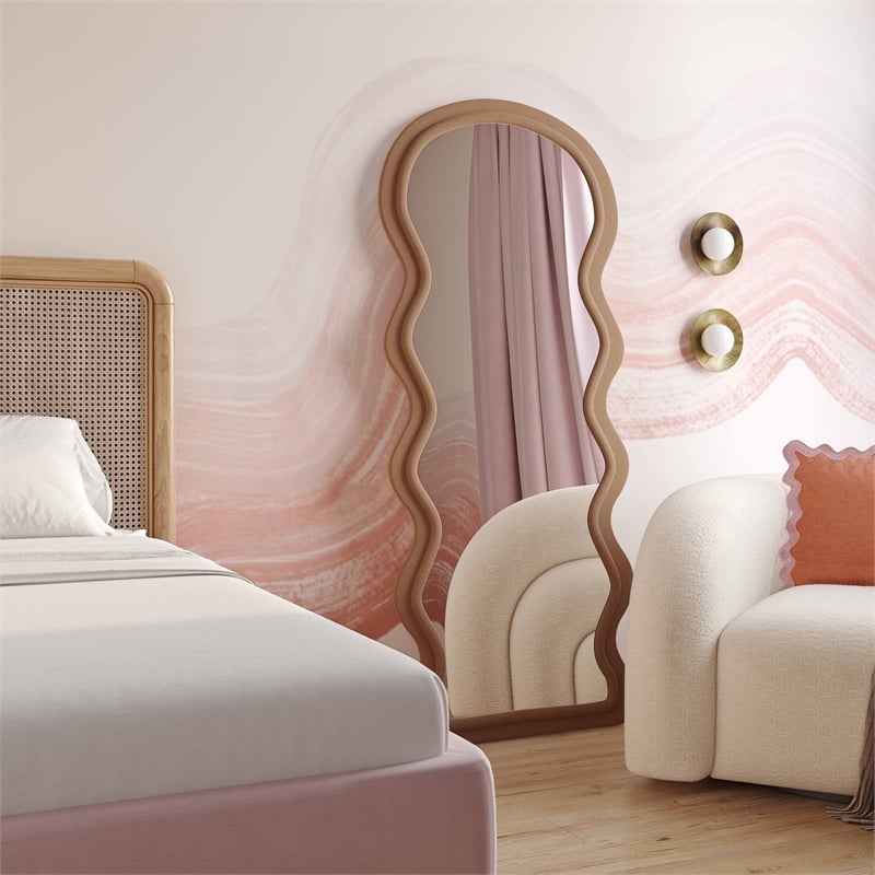 Pemberly Row Handmade Contemporary Cinnamon Velvet 70