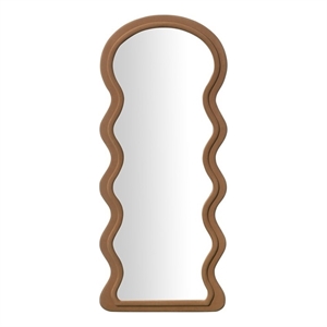 Pemberly Row Handmade Contemporary Cinnamon Velvet 70&quot Floor Mirror