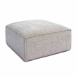 Pemberly Row Contemporary Taupe Chenille Basketweave Ottoman