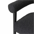 Pemberly Row Contemporary Upholstered Black Boucle Counter Stool