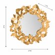 Pemberly Row Transitional Iron Metal Mirror in Gold - 27