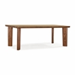Pemberly Row Contemporary Walnut and Glass Long Dining Table